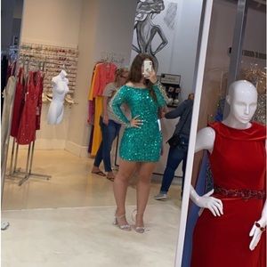 Teal Green Aleta homecoming dress